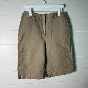 Talbots Long Shorts Stretch Tan Size 12
